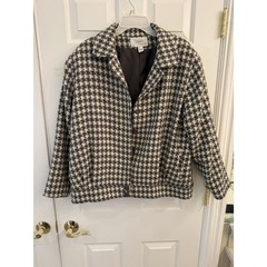 Schrader Separates Houndstooth Blazer Jacket Size 16 (Small Tear Back)