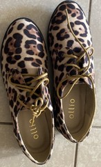 Ollio Womens Leopard Print Size 7.5 M All Man Made Materials