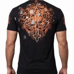 ARCHAIC by AFFLICTION Black THROWBACK Short Sleeve Slim Fit Y2K T-shirt NWT