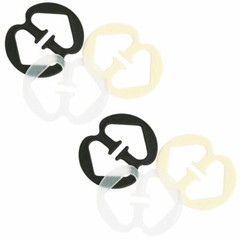 8 Double-Loop & 12 Circle Bra Clips for Straps in Nude Black Clear White