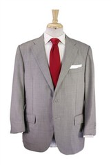 Corneliani Solid Light Gray 2-Btn Flawless Wool Luxury Suit 42S