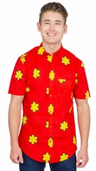 Adult Unisex Family Guy Quagmire Giggity Halloween Costume Button Down Shirt