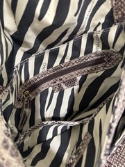 Cynthia Rowley leather python snake print Snakeskin Bag Purse Animal Print