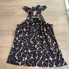 Trina Turk Silk Halter Top Blouse