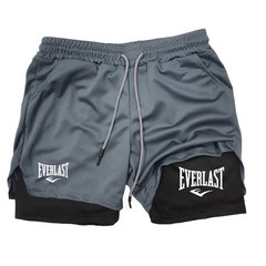 Men Running Athletic Performance Double-Deck Sport Fitness Training Shorts Gift