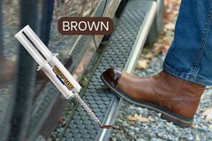 Work Boot Toe Protector & 2 Pack, Liquid Adhesive Shoe Glue for 2-Pack, Brown