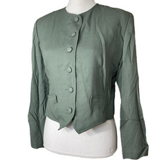 Wool Rayon Lightweight Buttoned Jacket EUC 10P 10 VTG Talbots Womens Blazer