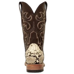 Cowtown Men’s Square Toe Python Snakeskin Leather Cowboy Boots Q818