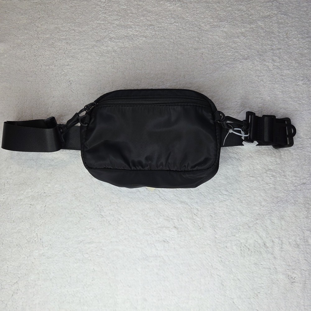 No Boundaries Waist Pack Or Sling Solid Black Multi Use Soft Nylon Outer NWT