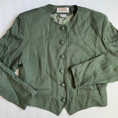 Wool Rayon Lightweight Buttoned Jacket EUC 10P 10 VTG Talbots Womens Blazer