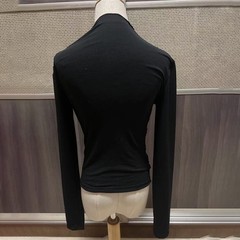 Timeless Solid Color Half High Collar T Shirt for Women’s Casual Wardrobe