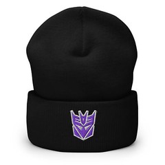 Decepticon Transformers Skullcap, One Size Fits All, Transformers Cuffed Beanie