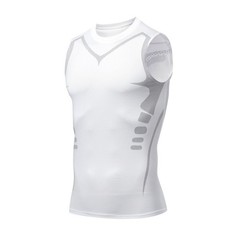 Men Compression Shirt Version Ionic Shaping Sleeveless Vest Sport Tank Top S-2XL