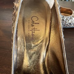 Cole Haan genuine python pointed toe pumps