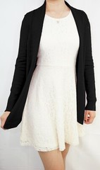 Lightweight Thin Draped No-Button Cardigan Soft Knitted OpenFront Sweater