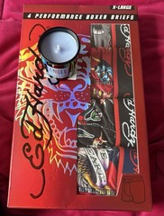 Ed Hardy Performance Microfiber Boxer Briefs XLarge 4-Pack