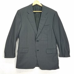 Canali Proposta Mens US 40R EU 50R Gray Pinstripe Wool Suit Jacket Italy Vtg