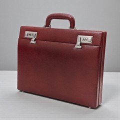 Brown Customized Leather Briefcase for Men, Laptop Attache Case