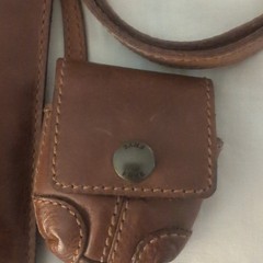 Frye Cognac Solid Rectangle Crossbody Bag Zip/Snap Closure Detachable Strap