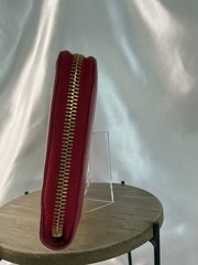 Authentic EUC Prada Large Raspberry Saffiano Leather Wallet w COA