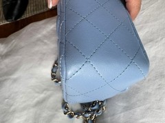 Chanel Classic mini Rectangular turquoise blue Caviar Gold Hw Bag