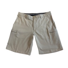 Pro Tour Performance Flat Front Light Tan Khaki Golf Shorts Mens Sz 36 Excellent