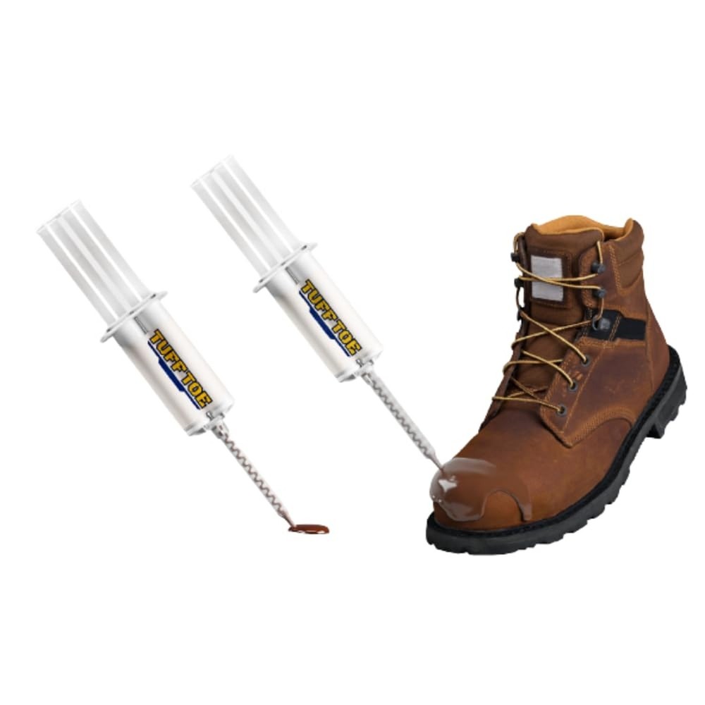 Work Boot Toe Protector Two Pack, Liquid Boot Guard, Brown Adhesive Shoe Crea…