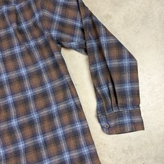 Pendleton Flannel Shirt Mens Medium Blue Board Shirt Wool USA Preowned