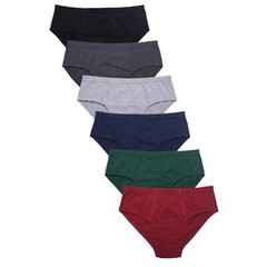 6 Pack Knocker Men Bikini Brief Solid Plain Boxer Underwear Low Rise S-XL
