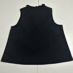 Tuckernuck Pomander Place Black Veronica Top sz Large Sleeveless Ruffle V-Neck