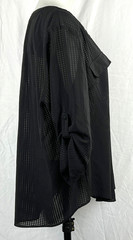 Torrid Harper Black Sheer Grid Polyester 3/4 Sleeve Shirt 2X (Torrid 2)
