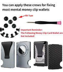 Replacement Screws and Screwdriver for Minimalist Wallet Wallet Screws for Slim