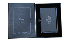 RFID Blocking Slim Solid Leather Aluminum Wallet – ZNAP by slimpuro (Black)