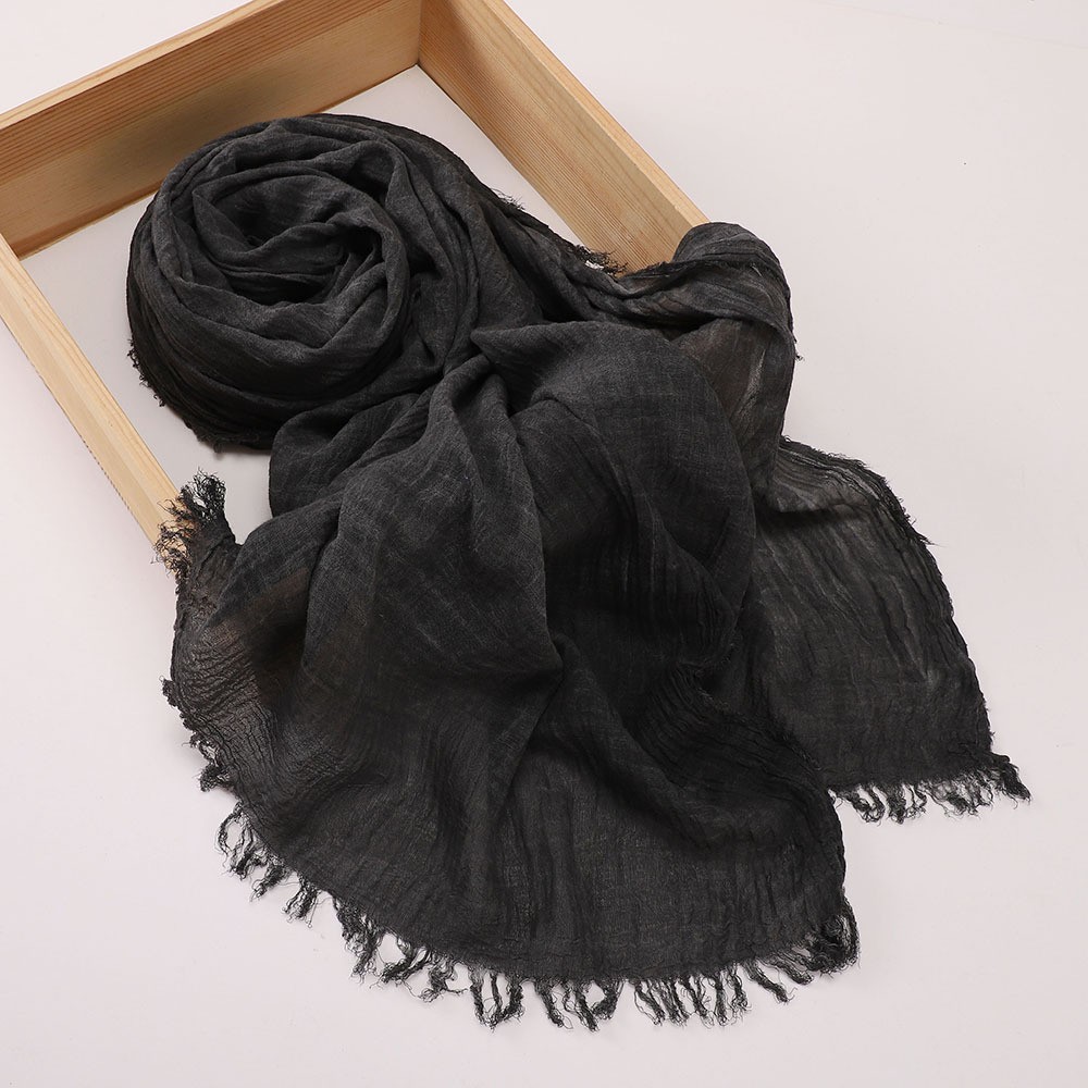 Long Shawl Wrap Scarf 75*190Cm Solid Color Headscarf Muslim Women Hijab Turban