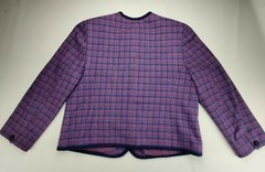 Pendleton Plus 💯 Virgin Wool Womens Sz 18 Multi-Color Purple Classic Blazer Top