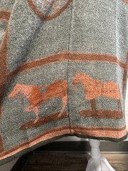 Orange Reversible Coat Gallop Collection Horse Equestrian Print