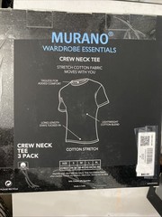 Murano Wardrobe Essentials Solid Crew Neck Undershirt 3-Packs light weight NIB