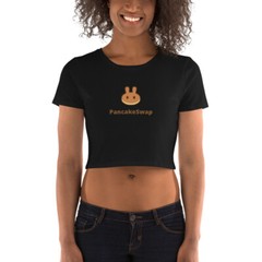 Pancakeswap (CAKE) Cryptocurrency DeFi Exchange Women’s Crop Tee