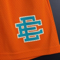 EE Eric Emanuel Basic Short Orange with Aqua Blue Logo Size XL ✅ Trusted Seller
