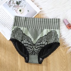 4 7P Women High-Waist Panties Hip Pants Soft Sexy Body Shaping Pants Leggings US