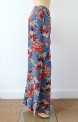 INTERMIX 100% Silk Buttoned Front Split Wide Leg Pants W 26 3/4” / Size Petite