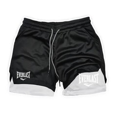 Men Running Athletic Performance Double-Deck Sport Fitness Training Shorts Gift