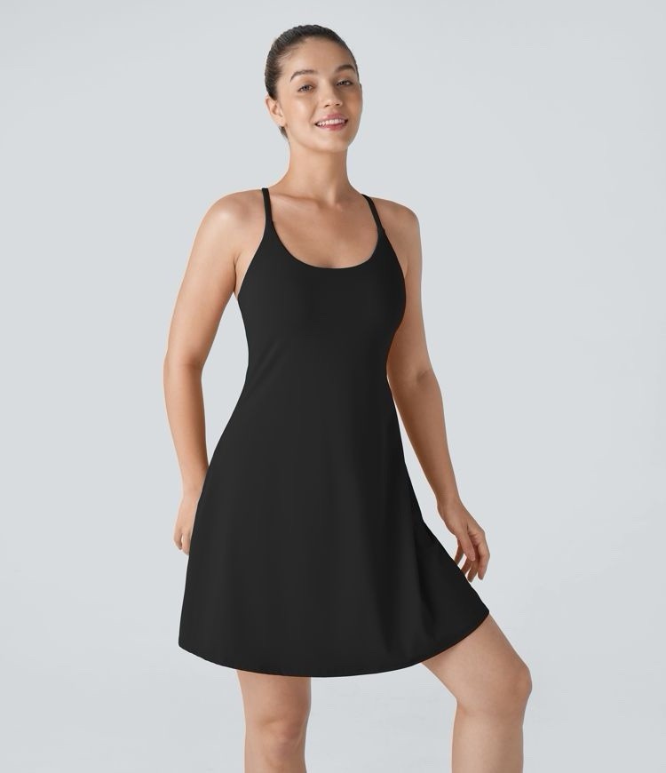 Halara SoftlyZero™ Plush Backless Active Dress NWOT