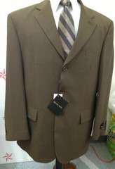 Men’s Basic Polyester 3 button Jacket with Pant Suit Set Black By Milano Moda