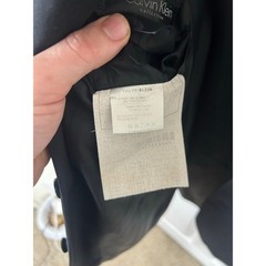 Calvin Klein Collection Blazer — Solid Black, 100% Pure Wool 50 IT/ 40R US