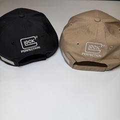 Glock Perfection Baseball Cap Hat Adjustable Lot Of 2 Black Tan