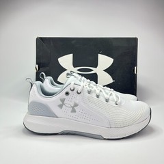 Under Armour Charged Commit TR 3 White Gray Running Shoes Men’s Size 9 4E EEEE