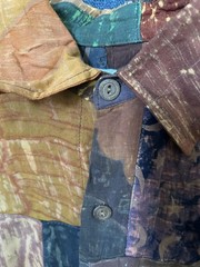 We Be Bop Patchwork Button Up Shirt Size Medium Vintage