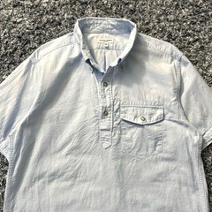 Engineered Garments S/S Button Down Pullover Shirt Sax Blue M USA Made F/S