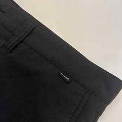 Travis Mathew Men Solid Black Nylon-Poly Blend Flat Front Golf Shorts 40